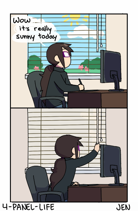 sure is a nice day to be on the computer
